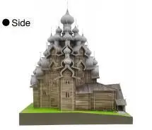 3D бумажная модель Россия христианская трансфигурация церковь всемирно