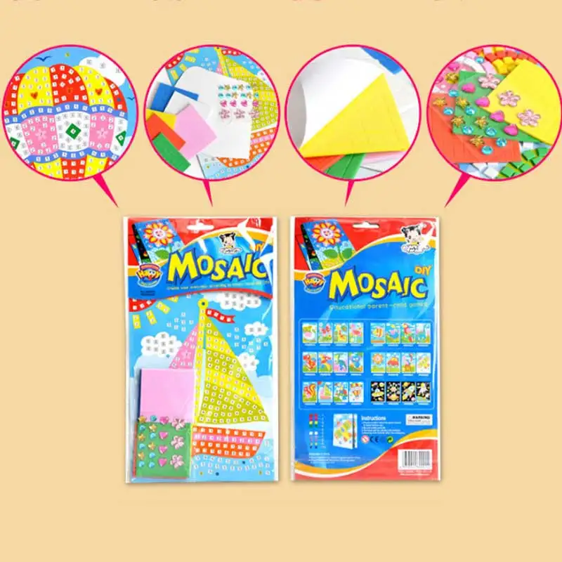 3D Детский обучающий пазл-Мозаика из ЭВА своими руками искусство мультфильм