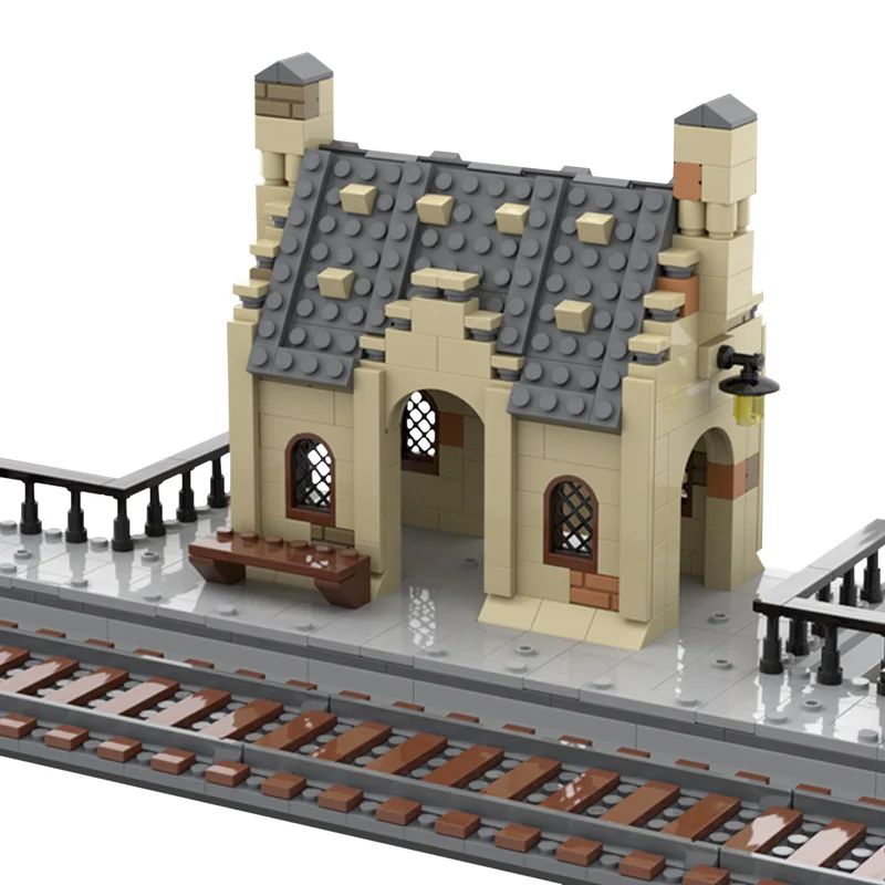 Конструктор MOC Europe Train Station Streetview набор строительных блоков сделай сам обучающая