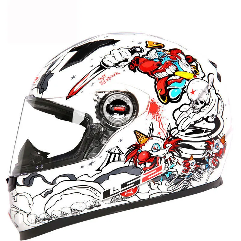 LS2 FF358 анфас бездорожье Мотокросс Мотоцикл мото скутер шлем Casco Capacete ECE - Цвет: White Red Blue