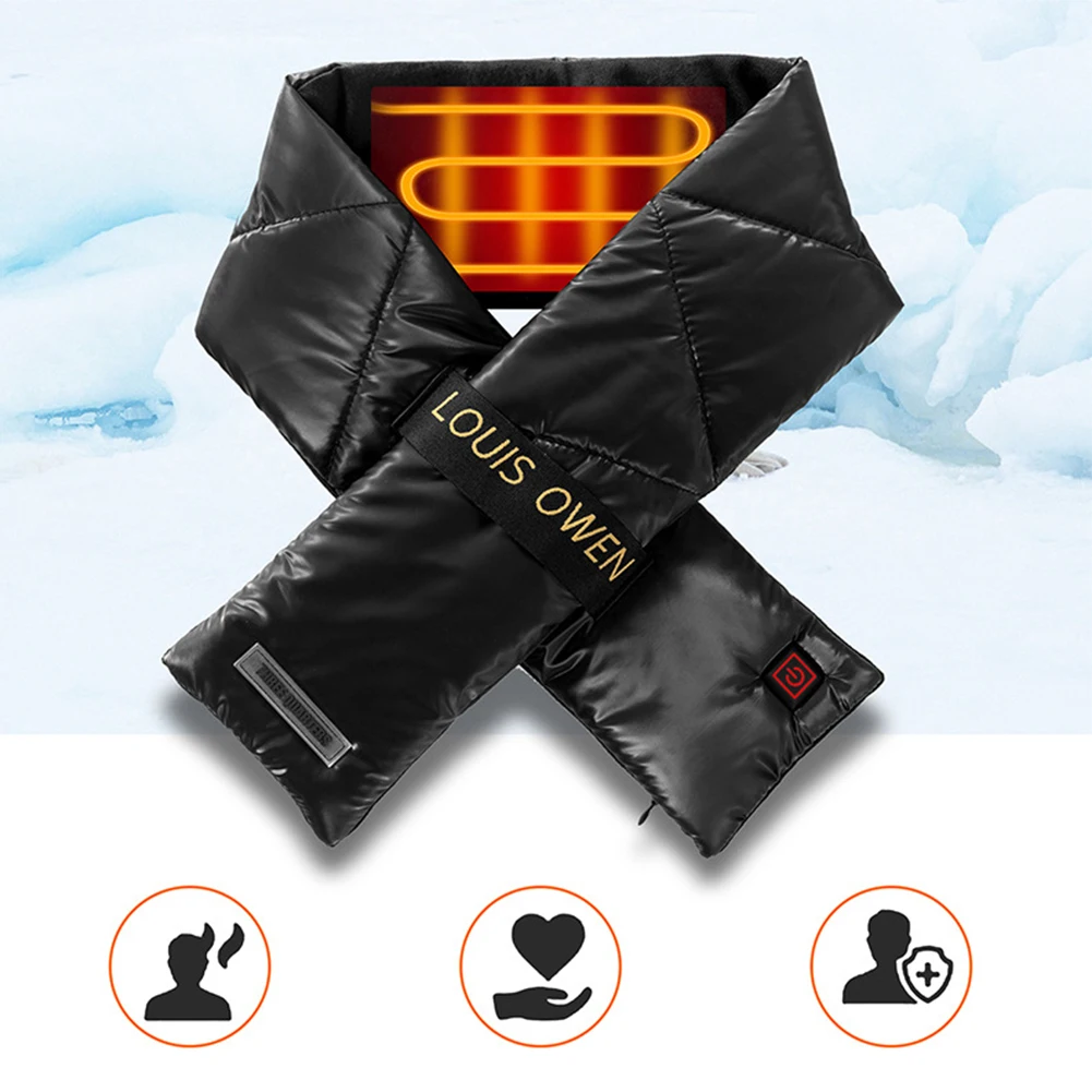 

New Heated Scarf USB Couple Scarf Neckerchief Collar Scarves for Neck Warmer Cold Relief Outdoor Indoor Hiking Walking