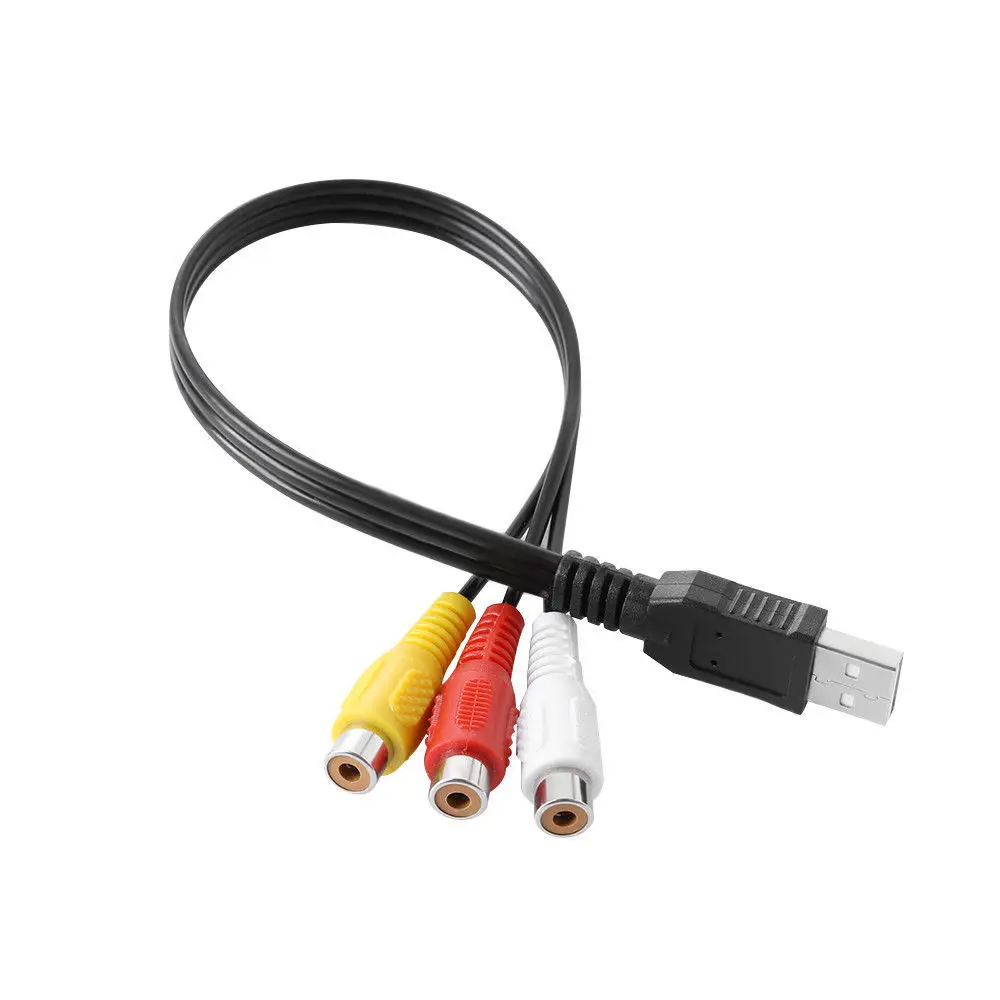 1 5 м USB штекер для 3 RCA Женский адаптер аудио конвертер видео AV A/V кабель на HD tv