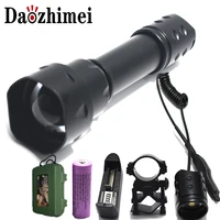 redgreenwhiteir mini flashlight 5000 lumens 5 mode dzm t20 xm l l2 q5 zoom led hunting tactics light flashlight