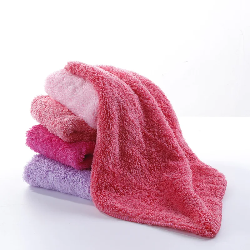 Плотное Коралловое флисовое домашнее супер впитывающее полотенце из микрофибры