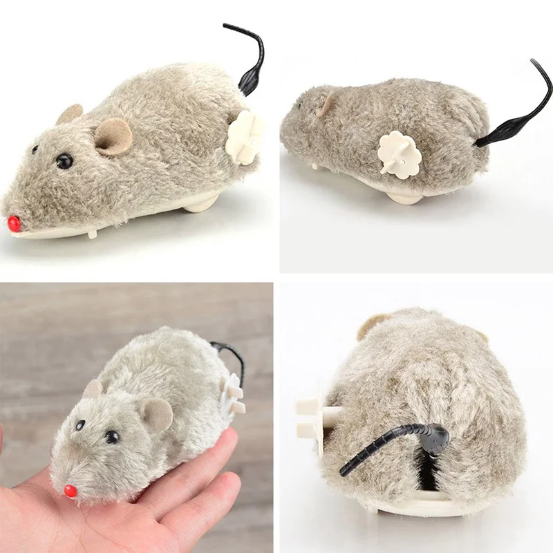 Популярная стильная Забавный Заводной Весна Мощность игрушечная плюшевая мышь