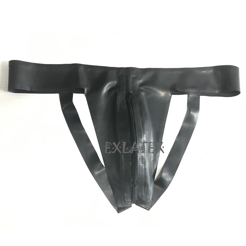 Мужское Фетиш Нижнее белье латексные трусы резиновые с застежкой молнией и