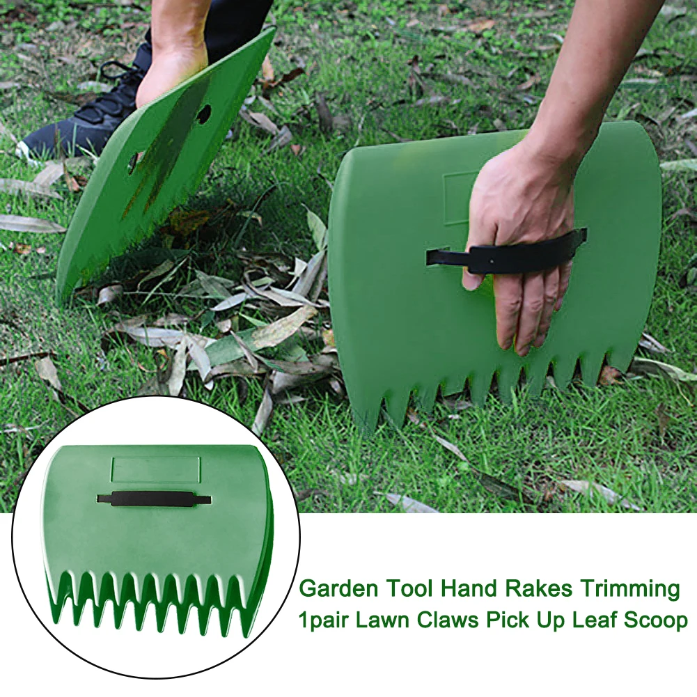 

1pair Trimming Cleaning Hand Rakes Garden Tool Grabber Yard Portable Leaf Scoop Rubbish Collect Lawn Claws Pick Up Grass