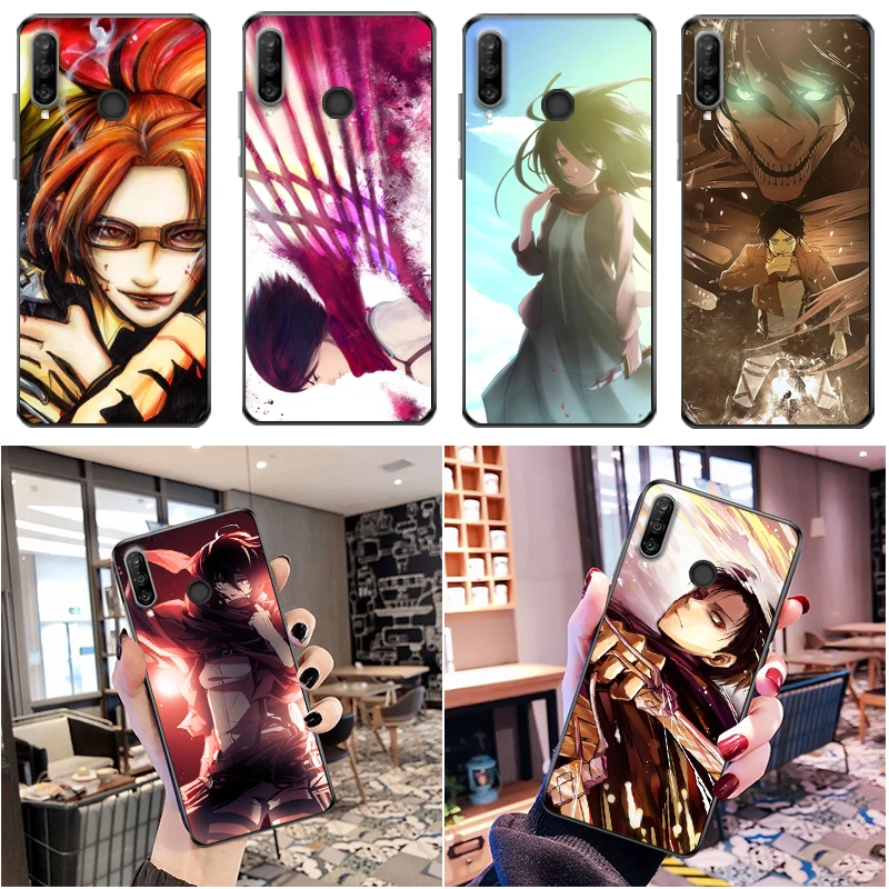 

Attack On Titan Armin Arlert Levi Mikasa Ackerman Eren Jager Phone Case For Huawei P30 Lite Pro Carcasa Funda Back Cover