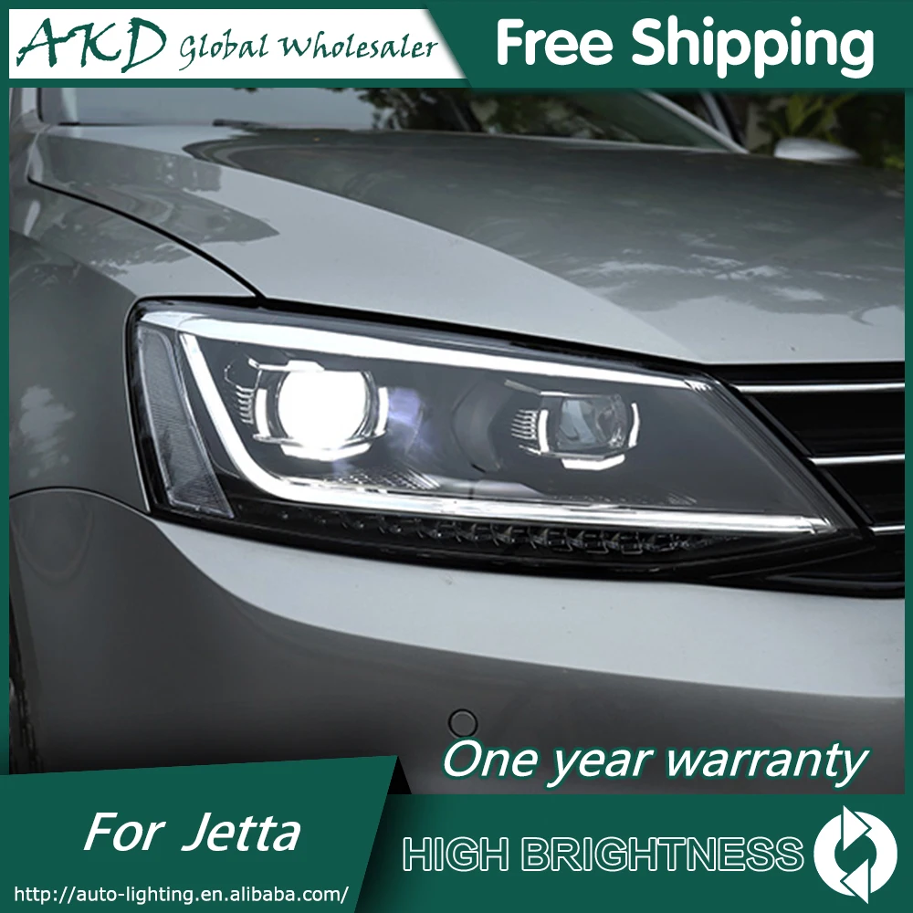 Фары для VW Jetta 2011- Mk6 DRL дневные ходовые огни головная лампа светодиодный Биксеноновая лампа Противотуманные фары тюнинг автомобильные аксессуары