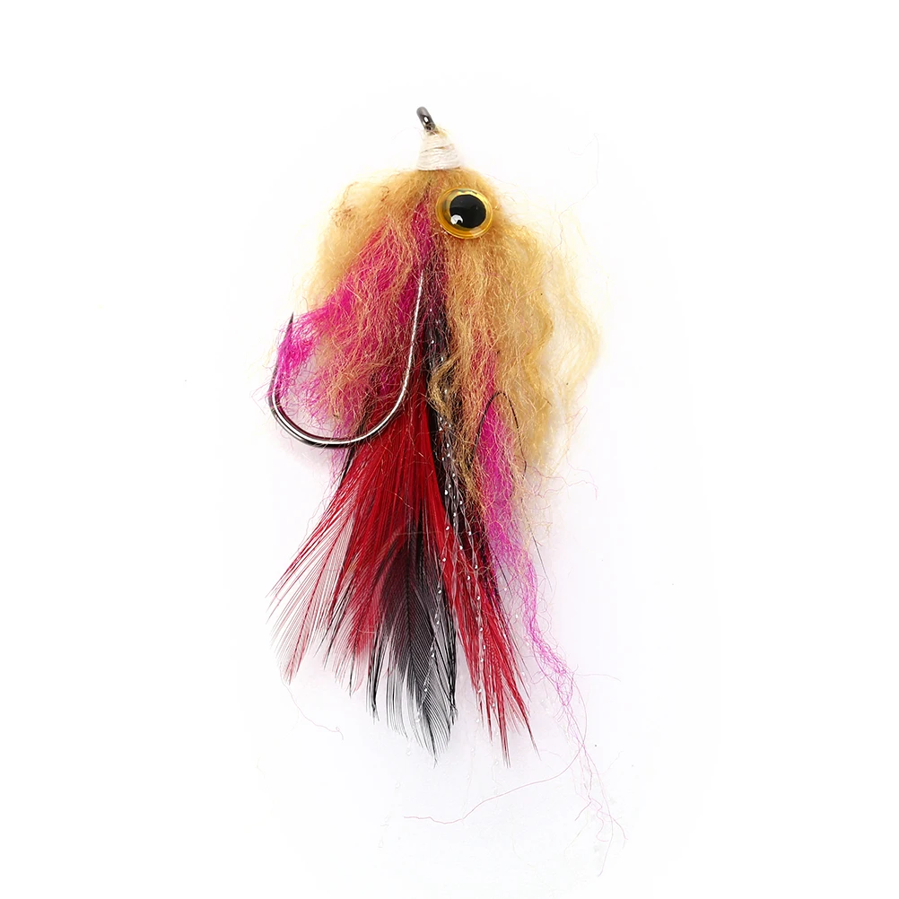 1 шт. форель стальной лосось Щука стример Fly рыболовные снасти куриное перо +