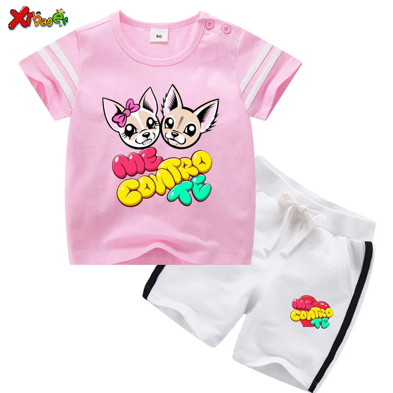 Toddler Girl Clothing Sets Cute Me Contro Te Cute Kids Costumes Short Sleeve Children's 2pcs Outfit Sets Sport Baby Girl Clothes
