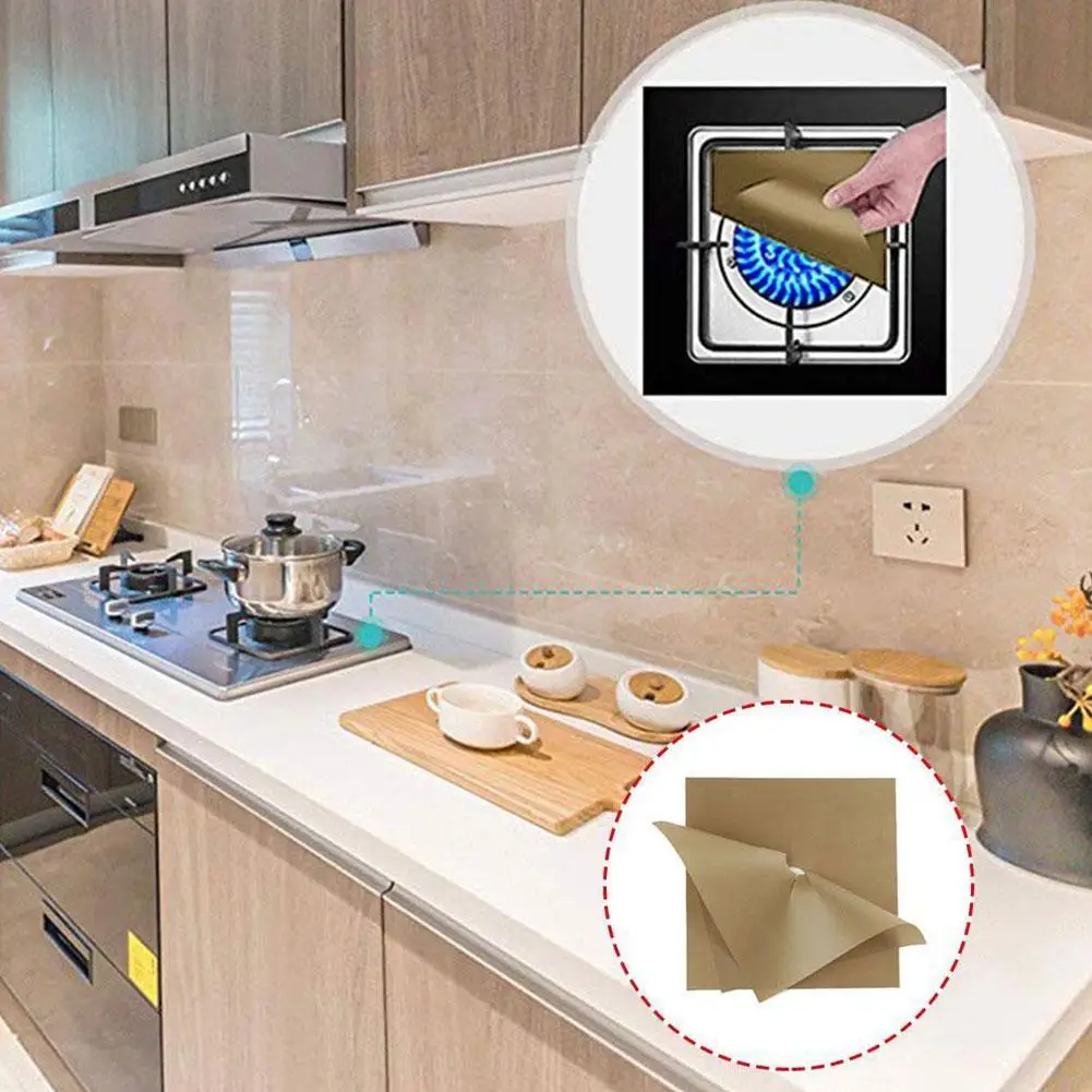 

1pcs Herbruikbare Gas Cover Brander Mat Temperatuur Protector Supplies Liner Accessories Kitchen Anti-fouling Pad Olie Clea Z5J5