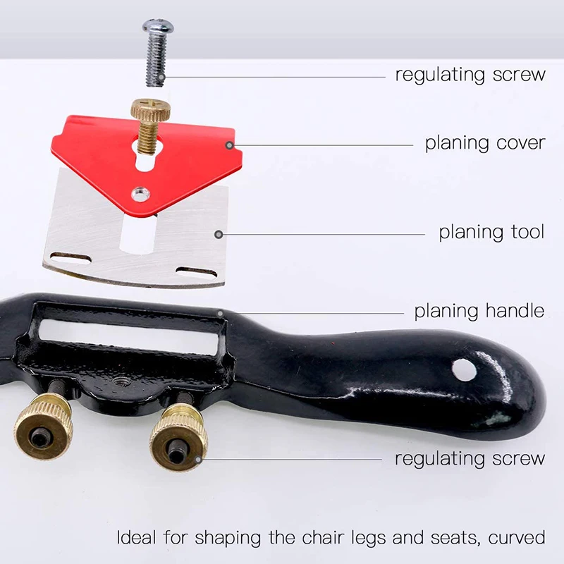 9 Inch Adjustable Spoke Plane with Flat Bottom and Metal Blade Mini Cutting Edge Chisel Trimming Woodworking Hand Tool | Инструменты