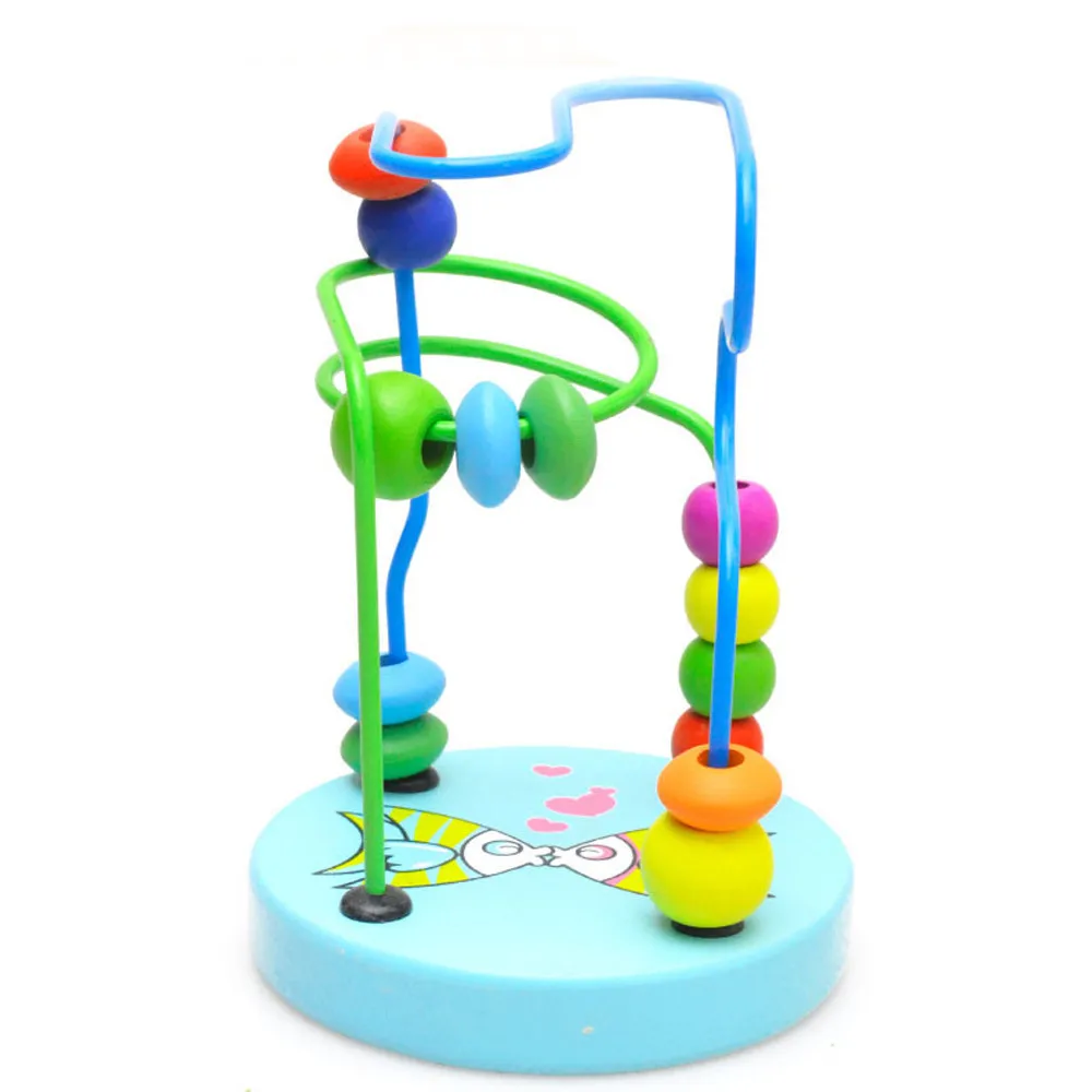 Educational Baby Kids Wooden Around Beads Toy Intelligence Toys Learning Education For Children #B | Игрушки и хобби