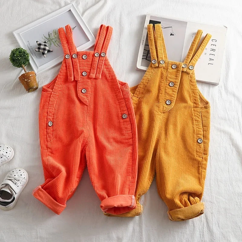 

3 Colors Corduroy Overalls For Baby Summer Spring Autumn Jumpsuits Toddler Trousers Children'S Bodysuit Casual Boys Girls Cloth