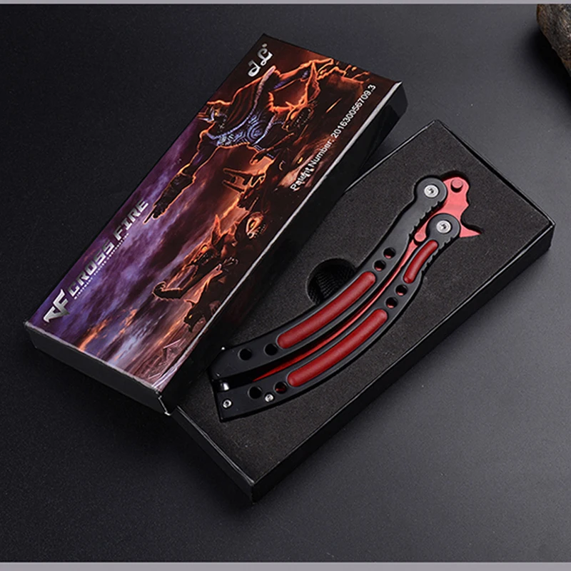 1 шт. 24 см новый дизайн металлический нож бабочка аксессуары для косплея из