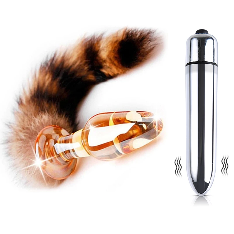 Женский лисий хвост Анальная пробка Вибраторы секс игрушка дилдо для ануса