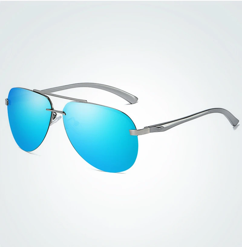 C4 Blue Карл поляризационные солнцезащитные очки, мужские очки пилота, алюминиевые спортивные солнцезащитные очки, очки для вождения, высокое качество, солнцезащитные очки для мужчин и женщин - Цвет линз: C4 Blue