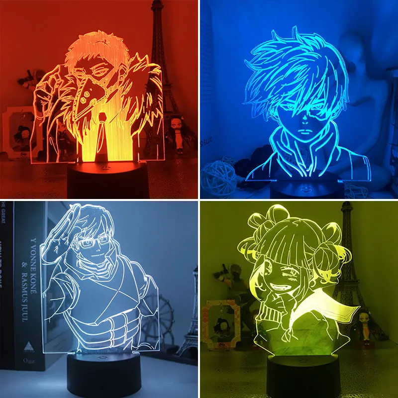 

Акриловая настольная лампа аниме My Hero Academia для домашнего декора комнаты свет крутая подарок для маленького ребенка фигурка Deku фигурка ночс...