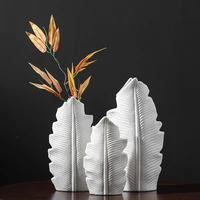 new banana leaf decorative vase plants hydroponic ceramic crafts soft decoration home decoration light luxury now art
