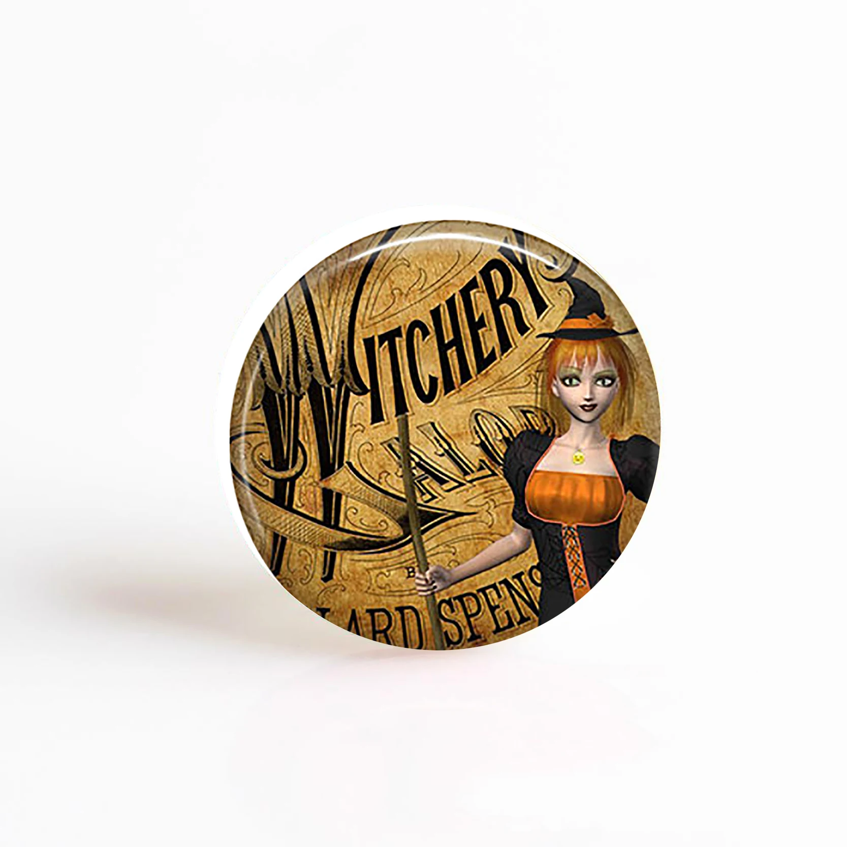 5 шт./лот 25 мм круглая ручная работа Хэллоуин тыква летучая мышь фото стеклянные