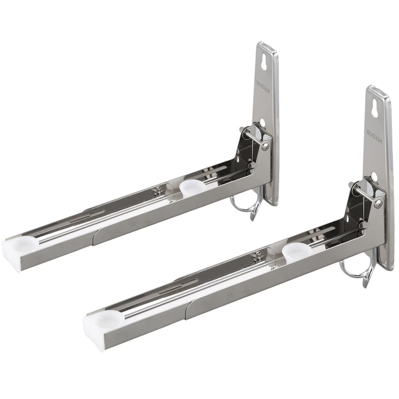 

Storage Holder Thick Stainless Steel Folding Microwave Oven Rack Oven Bracket Telescopic Rack Wall Bracket