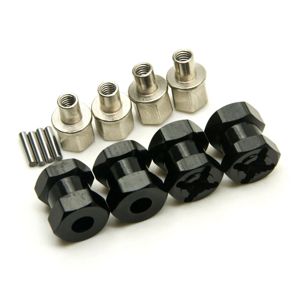 

AXSPEED 4Pcs Aluminum Alloy 15mm Thick Hex Adapter Wheel Hub For 1/10 RC Crawler Car Axial SCX10 WRAITH D90