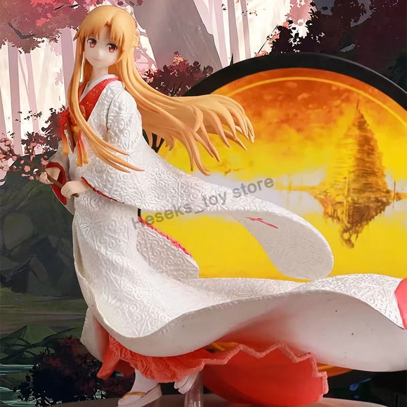 

Меч искусство онлайн Asuna Shiromuku 25cmH ПВХ Аниме фигурки игрушечные модели куклы коллекционный подарок для взрослых