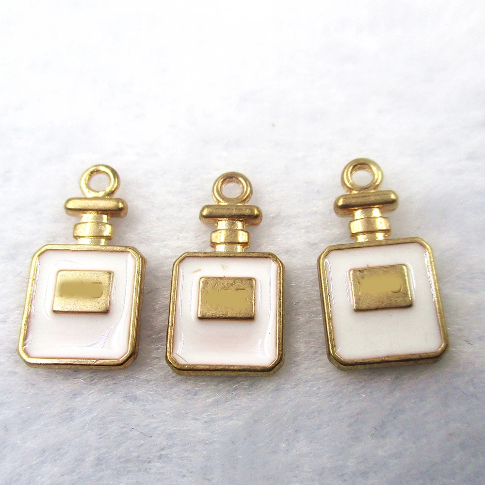 10pcs/pack Perfume Bottle Alloy Charms For Jewelry Making Drop Oil DIY Handmade Pendant Fit Earrings Necklace Decor Accessories