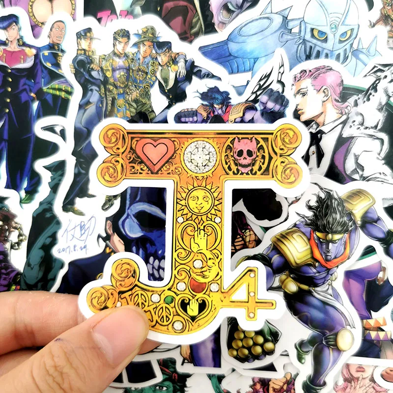 50 шт. JOJOS невероятное приключение стикер мультяшка Водонепроницаемый Стикеры s для детей DIY Чемодан Тетрадь шлем гитары наклейки на холодильник