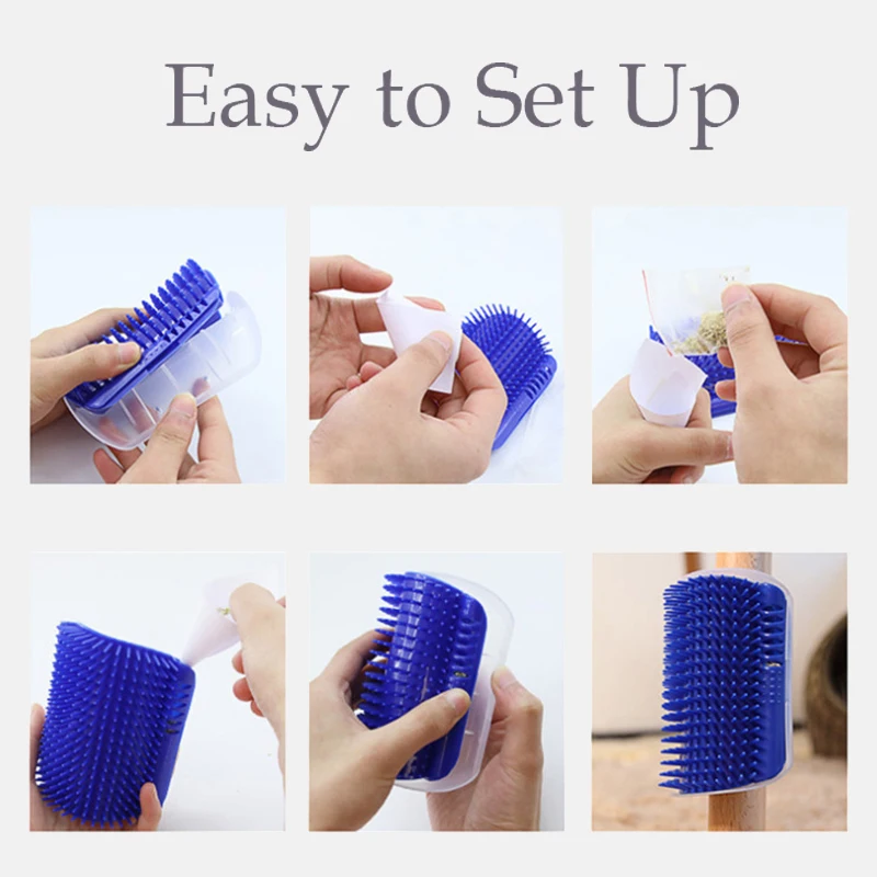 

Corner Scratching Rubbing Brush Pet Comb Removable Cat Pet Hair Removal Massage Comb Pet Grooming Cleaning Supplies Hot Sale