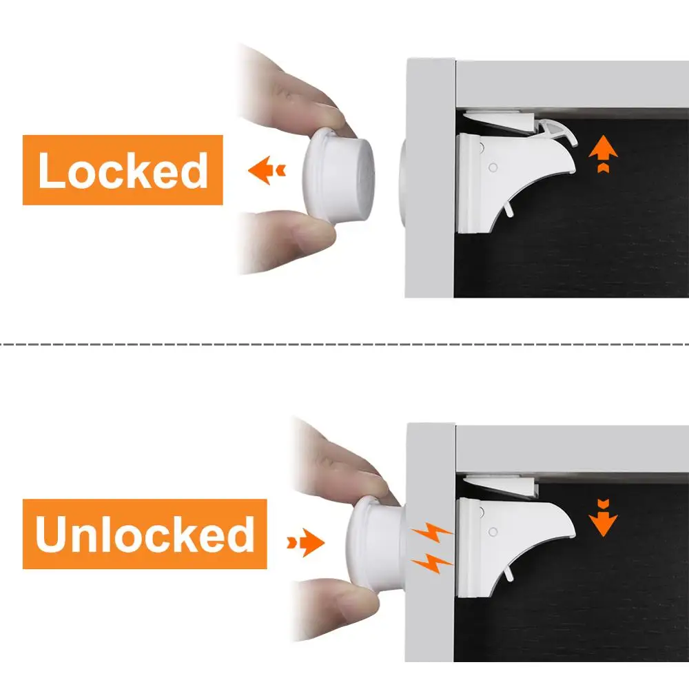 10 замки 2 клавиши Магнитный шкаф безопасности на шкафы от ребенка защиты детей