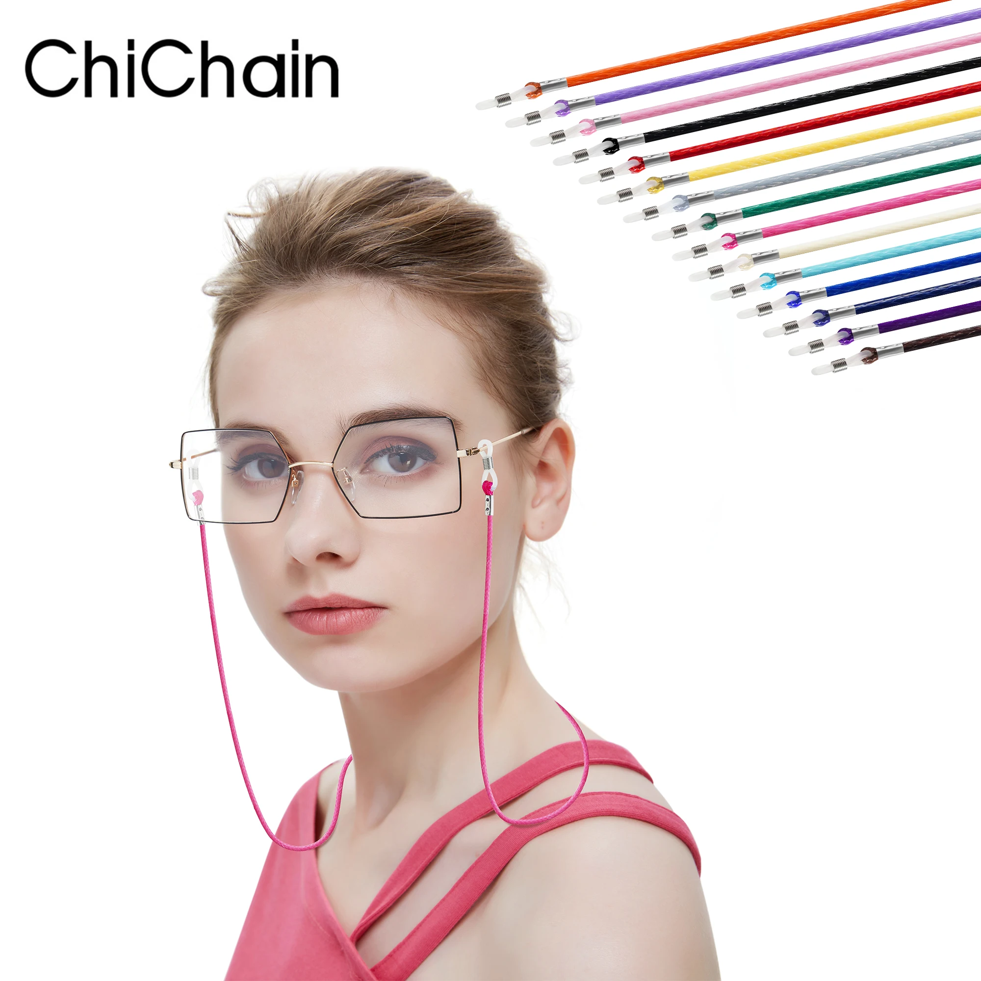 Очки для чтения женские и мужские шнурок из хлопка ожерелье аксессуар 15