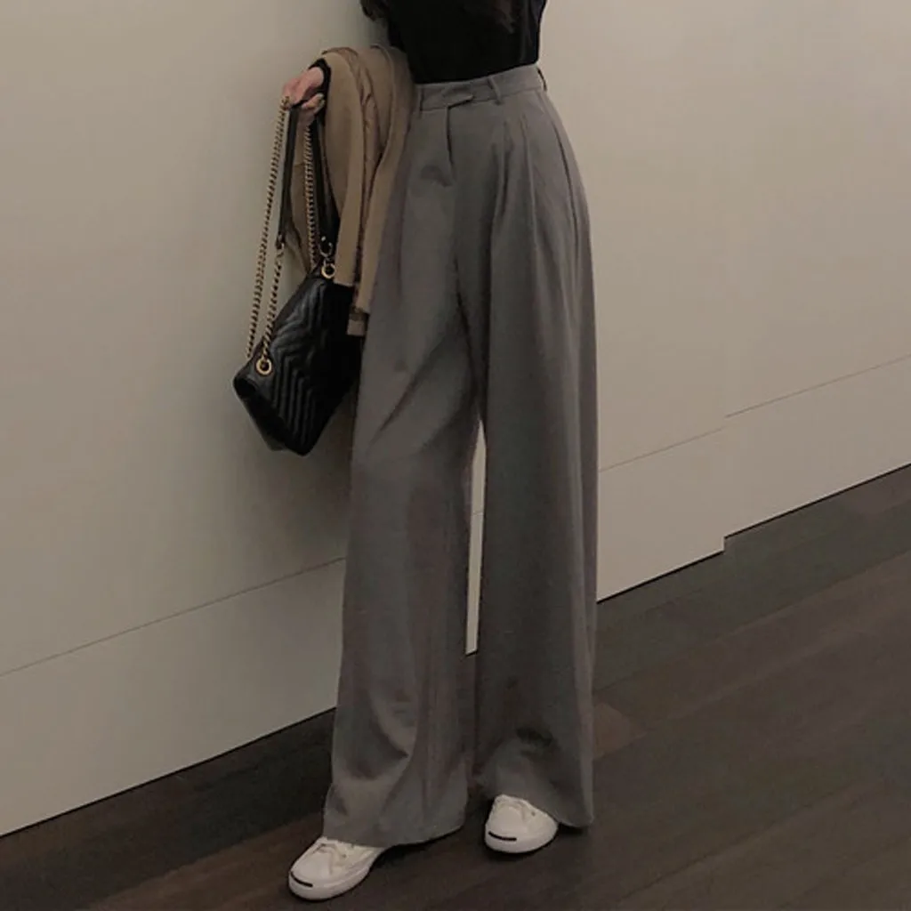 2020 женские летние мягкие шелковые трикотажные широкие брюки цвета хаки