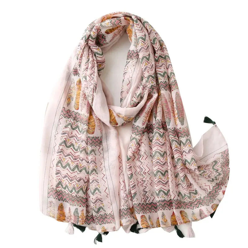 

2021 Fashion Design Tassel Viscose Shawl Scarf High Quality Neckerchief Autumn Foulards Hijab Sjaal Stole Bufandas Wrap Pashmina