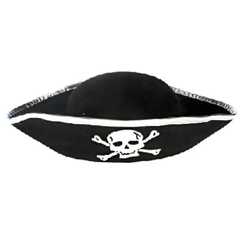 

Tri Corner Pirate Hat - Three Cornered Buccaneer Costume Accessory Hat