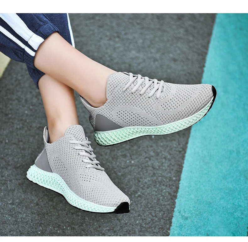 Fashion Gym Sport Men Women Tennis Shoes Breathable Knitting Sneakers Shock Footwear Basket Femme Homme Tenis Masculino Feminino