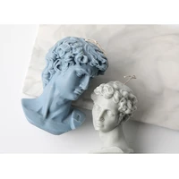 art 3d portrait plaster mold candle molds diy cement human head moulds aroma humanoid sculpture concrete european style