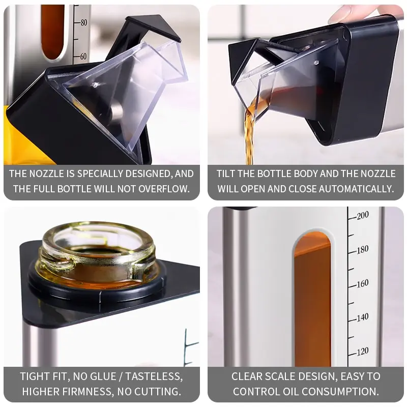 Бутылка для масла домашняя бутылка соевого соуса нержавеющая сталь + стеклянная