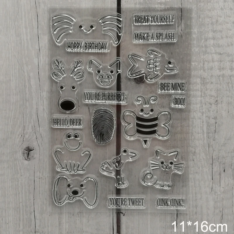 Прозрачные марки House Tree Bee прозрачные силиконовые вечерние штампы для