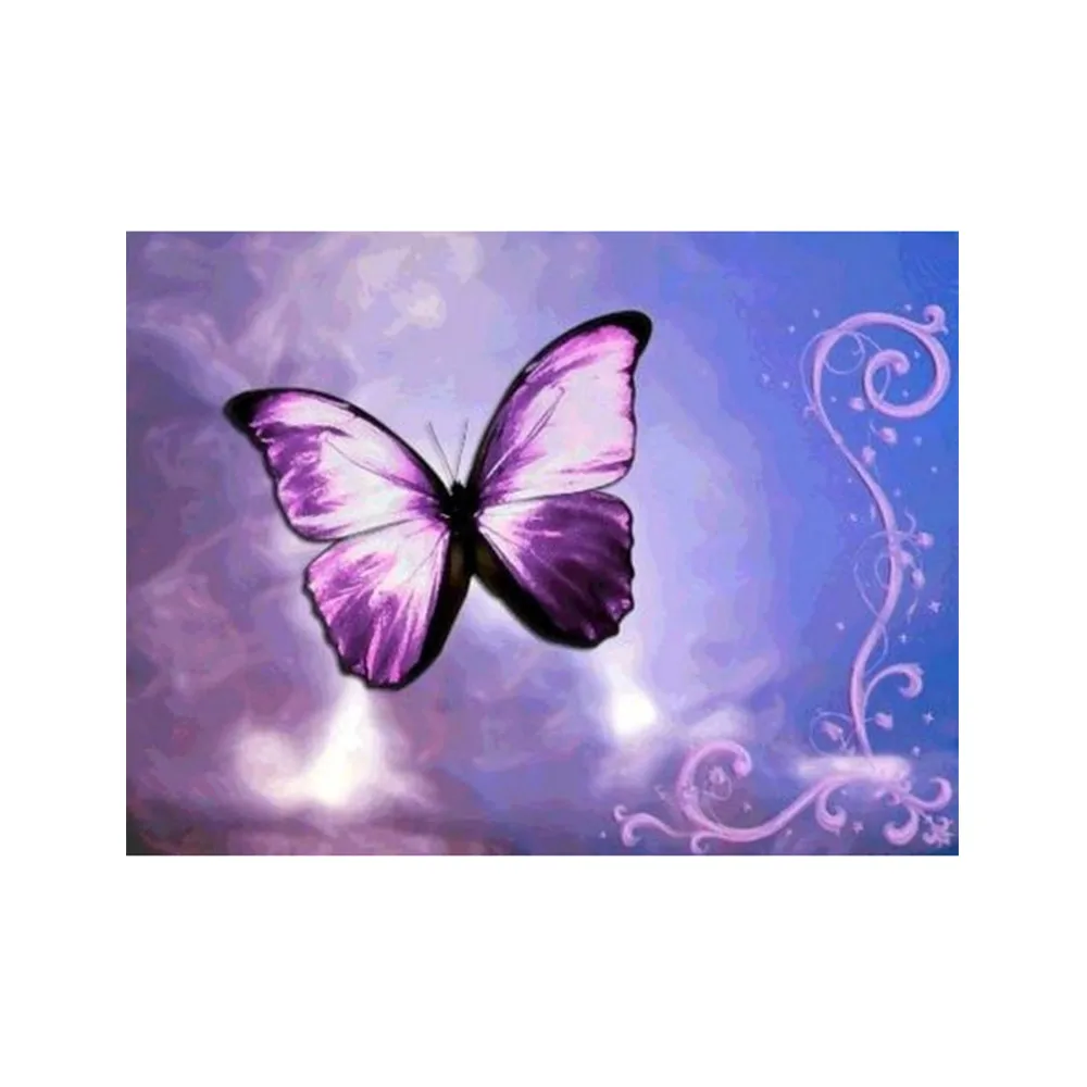 Набор для рукоделия с изображением фиолетовых бабочек животных мечты 11CT набор