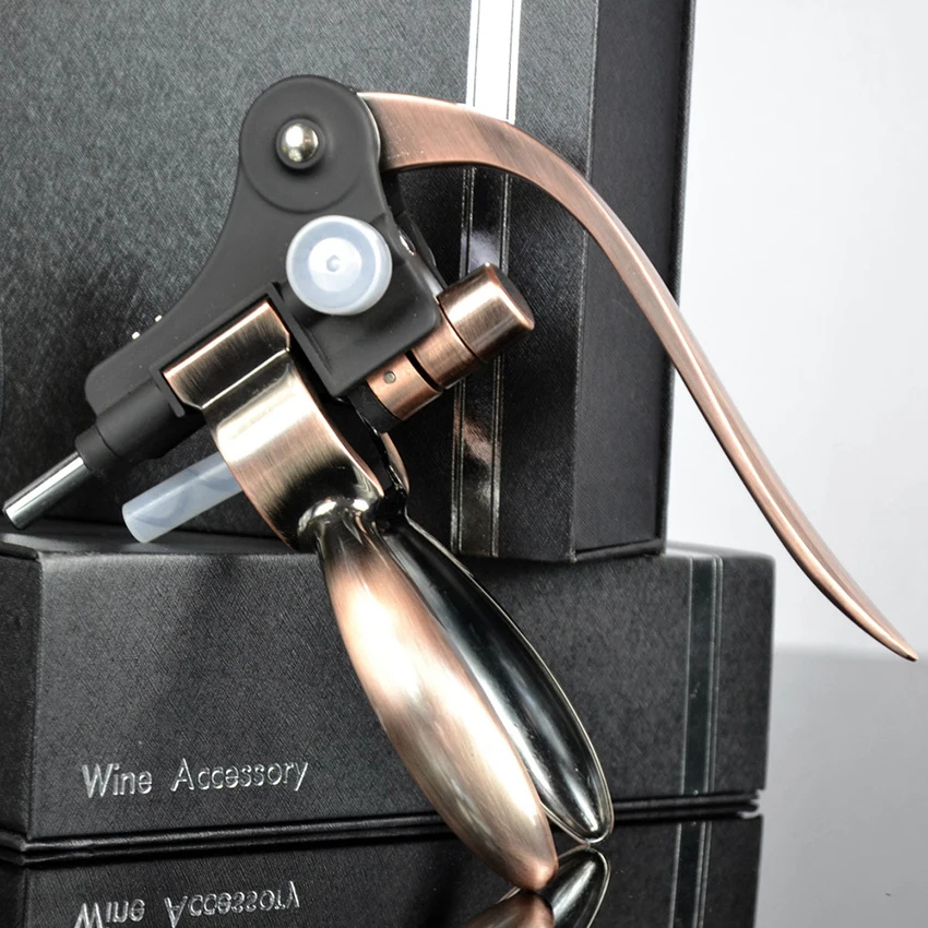 

1 Set Rabbit Ear Shape Zinc Alloy Wine Opener Professional Stainless Steel Bottle Corkscrew Openers Open up Wine Cap Household