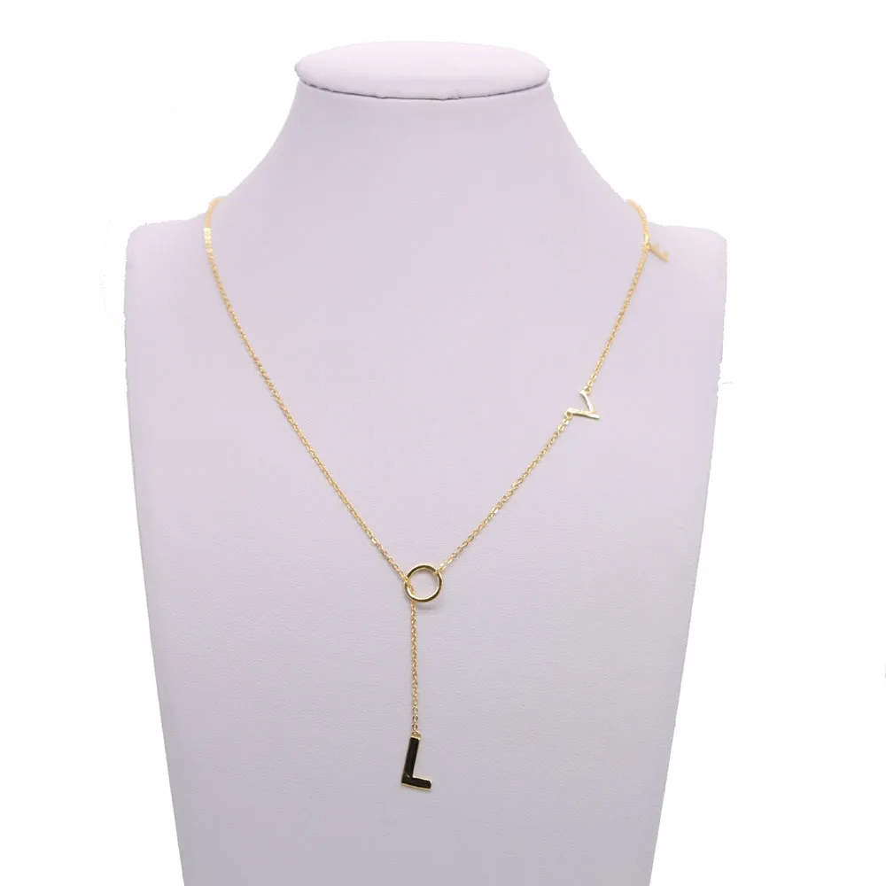 Женская Длинная цепочка с подвеской кулон из стерлингового серебра 925 пробы