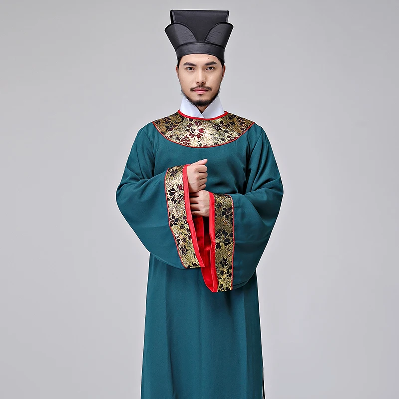 Маскарадный китайский традиционный костюм Мужская одежда халат Восточная