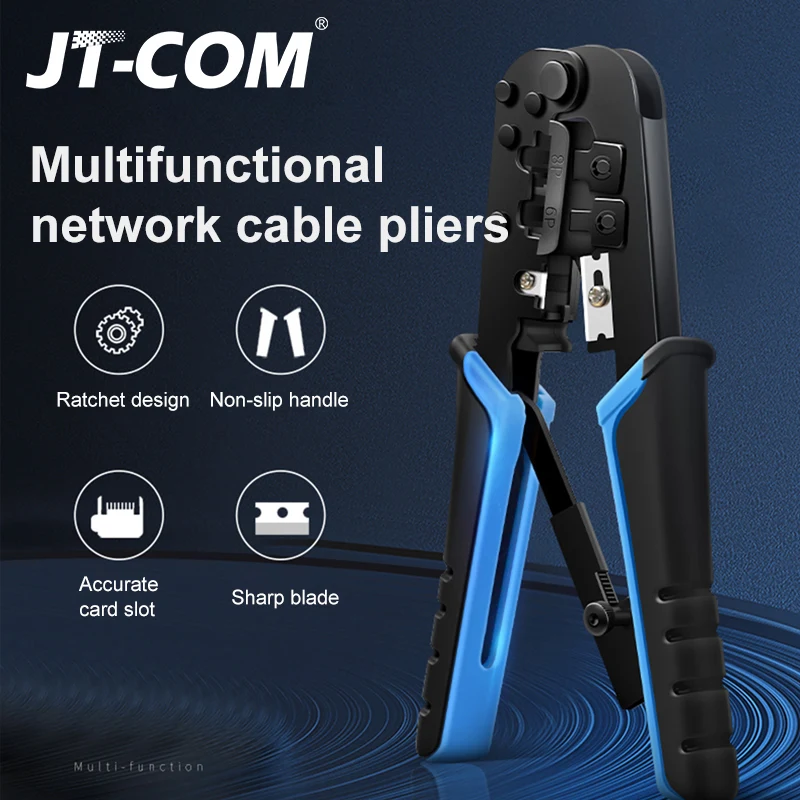 Обжимной инструмент для сети обжимной rj45 6P 8P сетевого кабеля Ethernet резки зачистки