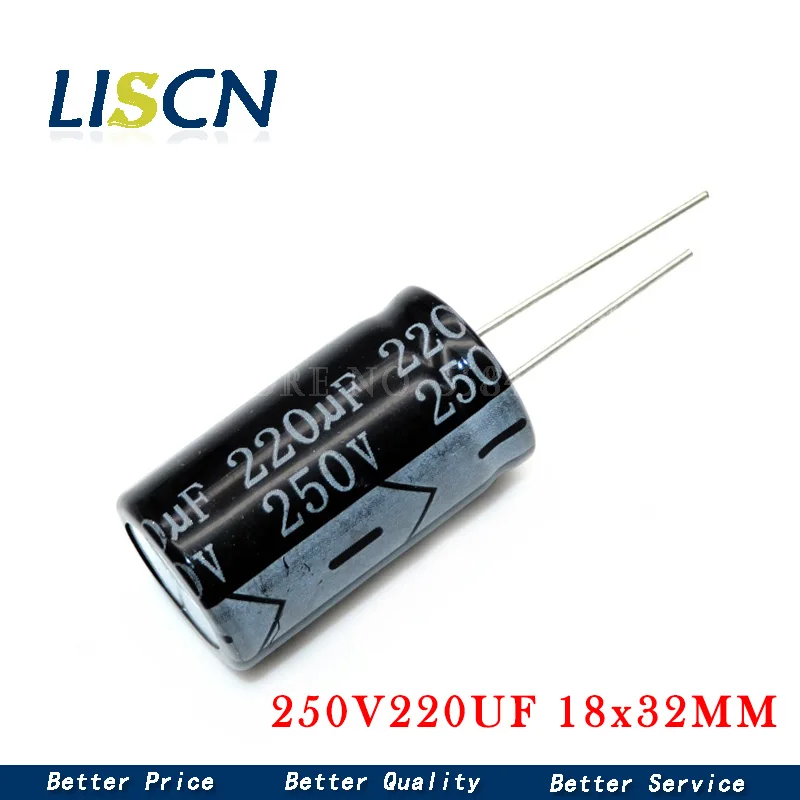 

5 шт. 250V220UF 220uf250v 18*32MM 250v 220uf 18x32 электролитический конденсатор