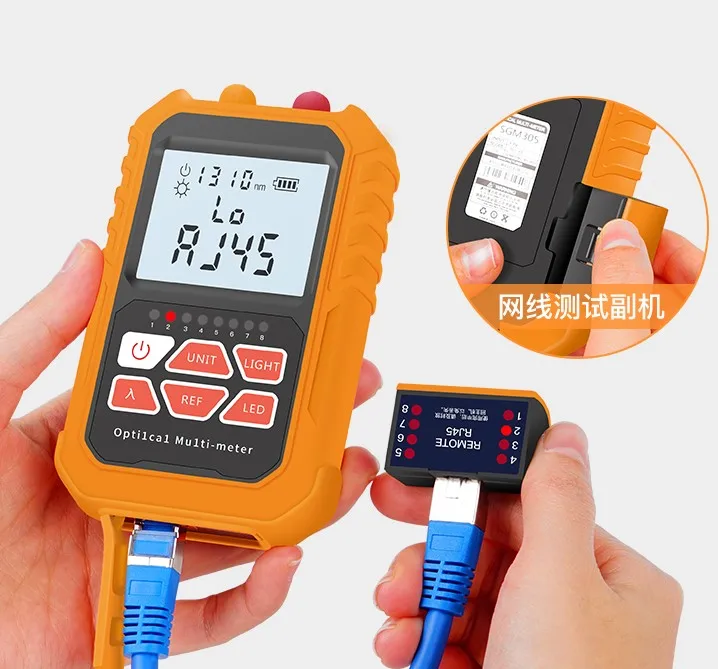 DHL Free Shipping 800-1700nm Mini USB Charging power meter with 15km Visual Fault Locator red pen fiber light decay tester