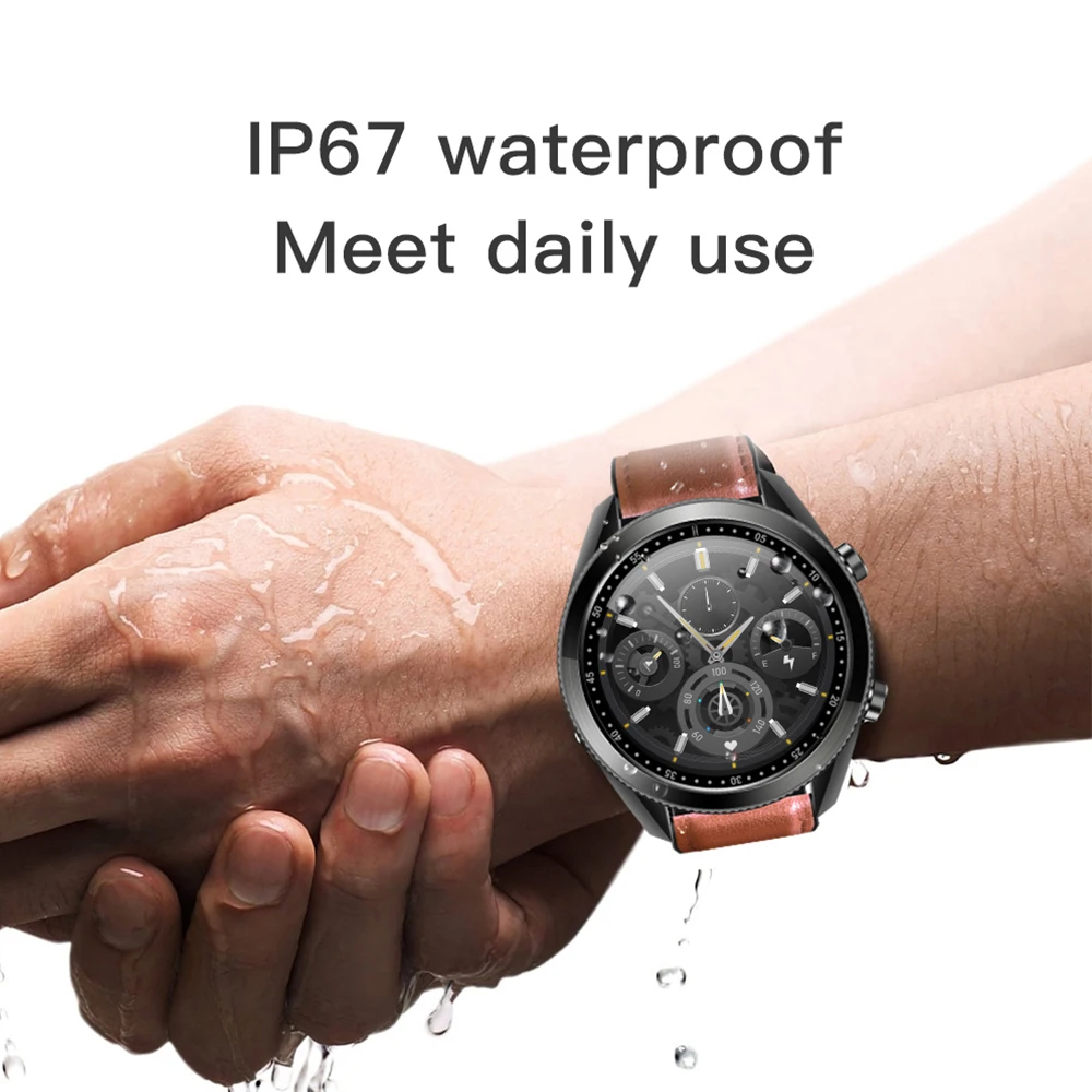 

2021New fashion full circle touch screen smart watch men's waterproof sports fitness watch Bluetooth phone smart watch