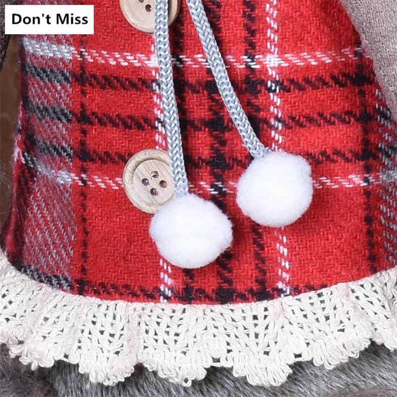 Рождественские куклы игрушечные олени Рождественское украшение для дома елки