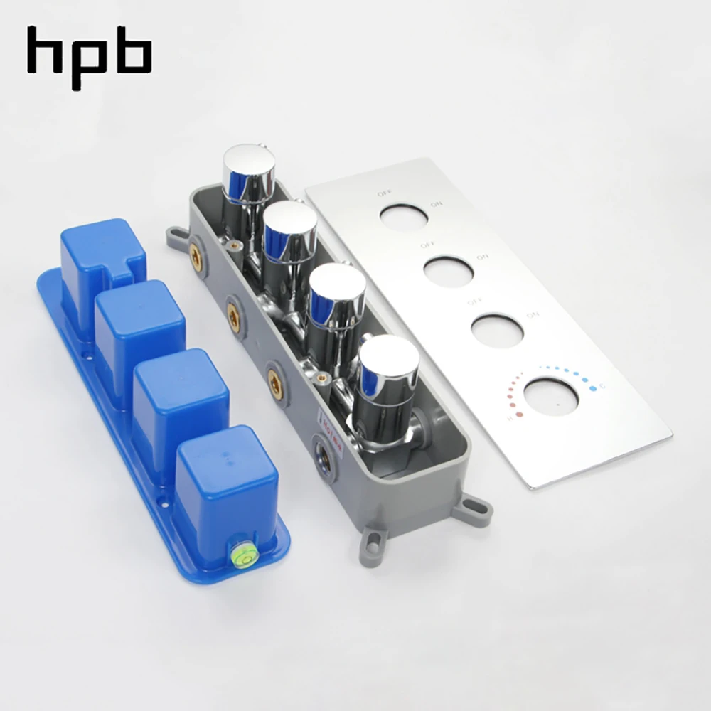 

Luxury Shower System In-wall Mixer Tap Chrome LED Rain Concealed Ceiling Faucet Set Brass Handheld Spa Massage Body Jet Sprayer